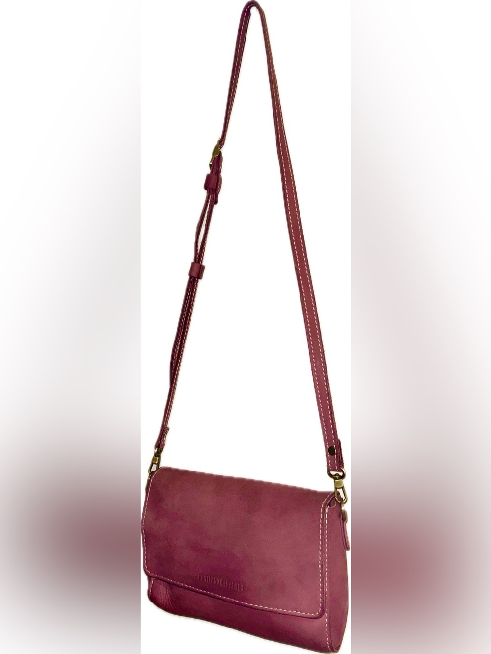 Portland Leather Metro Medium “Almost Perfect” Crossbody Bag Foxglove Mauve